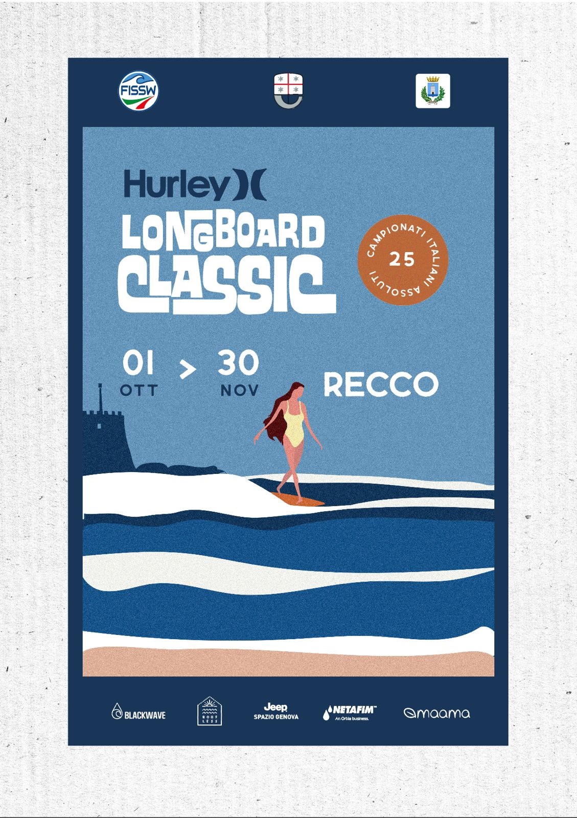 locandina recco longboard classic campionato italiano assoluto 2025