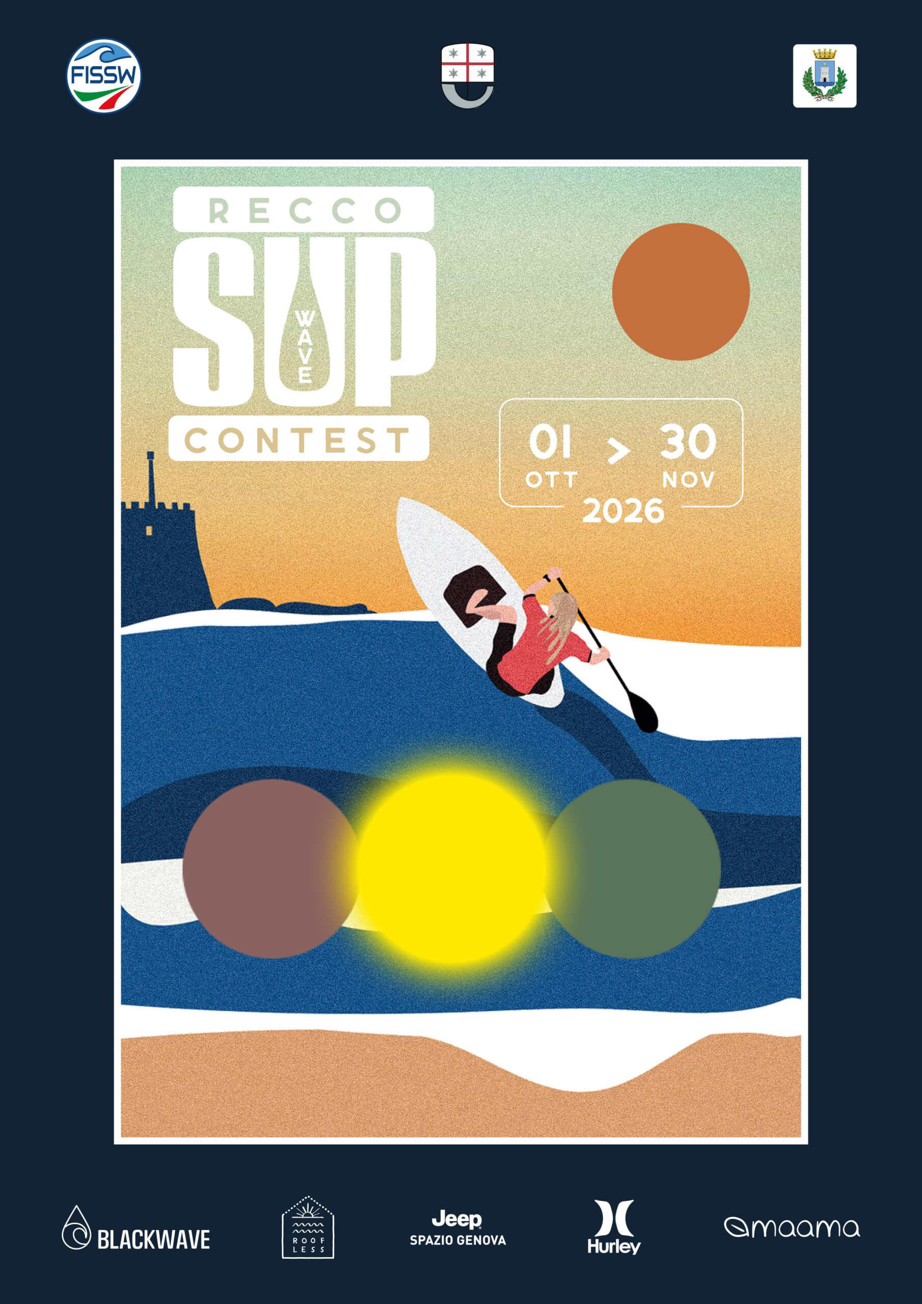 2026_Recco_SUP_Wave_Contest_Locandina-giallo