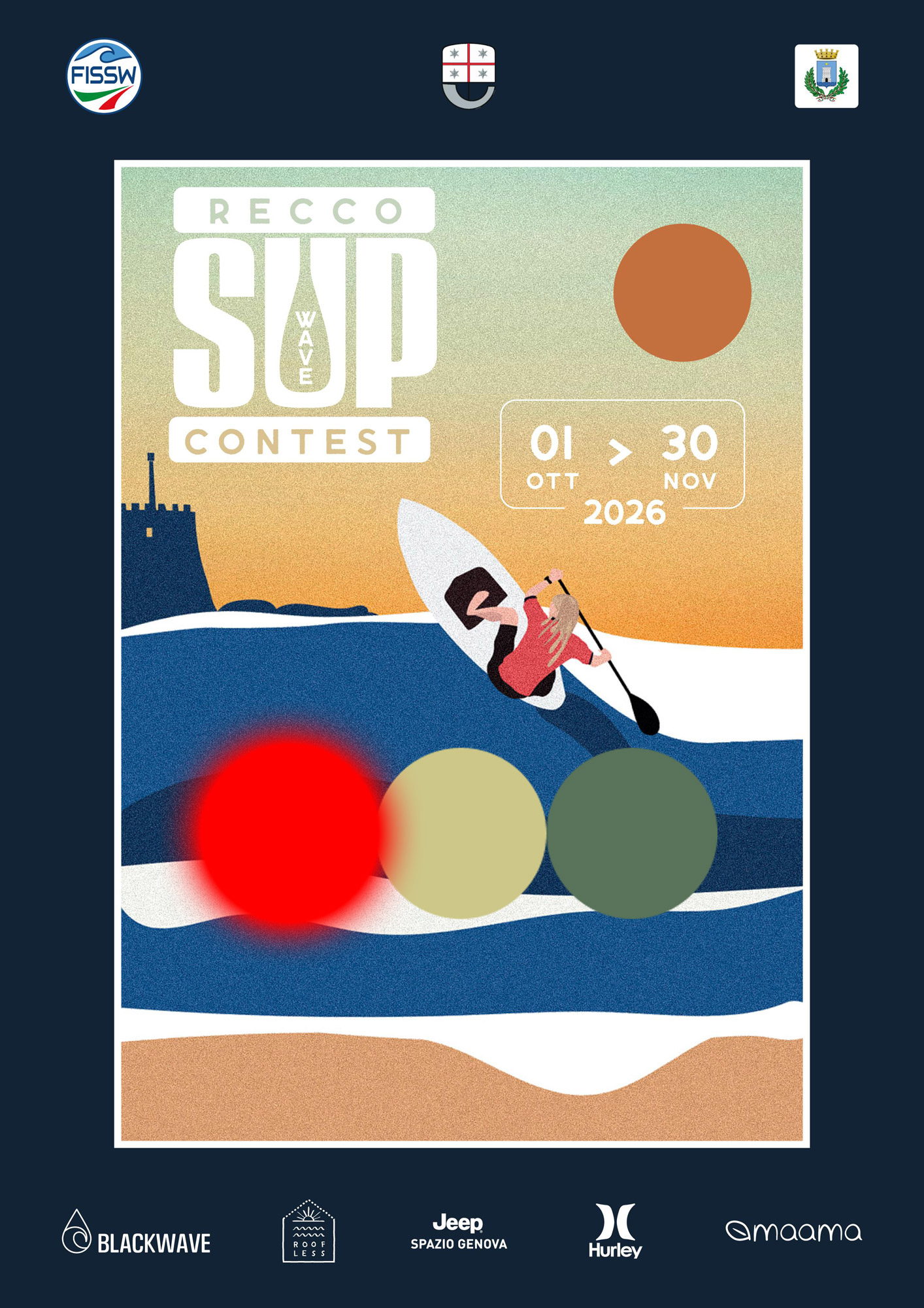 2026_Recco_SUP_Wave_Contest_Locandina-rosso